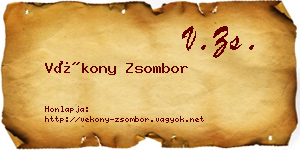 Vékony Zsombor névjegykártya