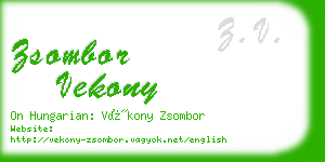 zsombor vekony business card